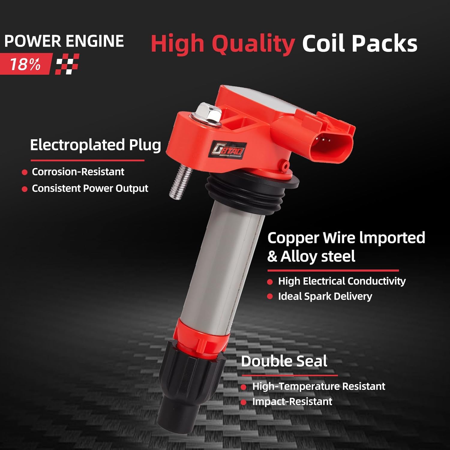 Upgraded Ignition Coil Pack & Spark Plug For Buick Allure Enclave LaCrosse, For Cadillac ATS XTS CTS SRX STS Chevy Impala Malibu Equinox Traverse GMC Canyon Acadia Terrain Saturn 3.0 3.6 V6