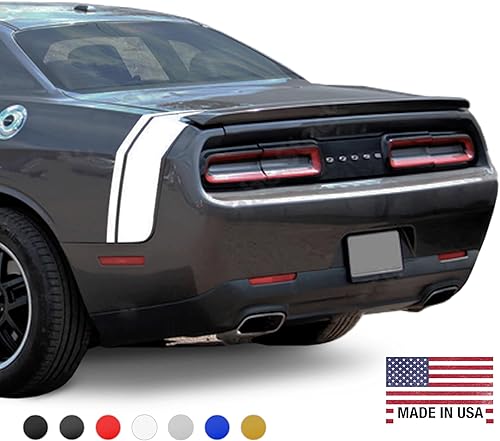 Miniatura 7 de BENINI DESIGN STUDIO Kit de calcomanías de vinilo con gráficos de carreras de rayas laterales compatibles con Dodge Challenger Black Ghost Scat Pack