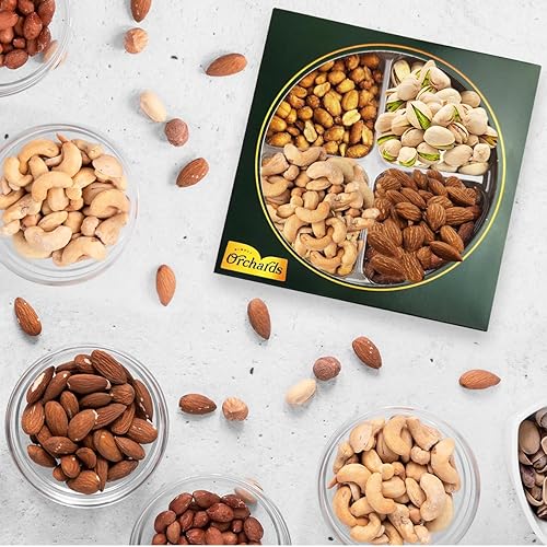 Miniatura 7 de Cesta de regalo de frutos secos de la colección Gourmet Cravings, aperitivos kosher saludables, caja de frutos secos mixtos de primera calidad,