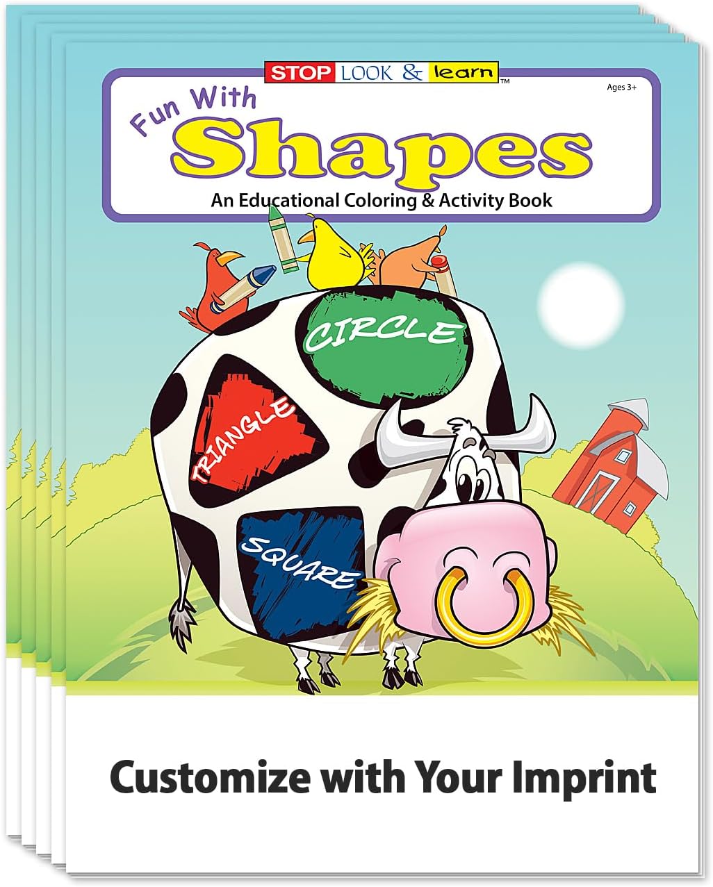 ZOCO Shapes Coloring Books for Kids (25 Bulk Pack, Without Crayons) – Preschool Learning Activity Books – Educational Games, Shape Recognition & Coloring Fun – Made in USA