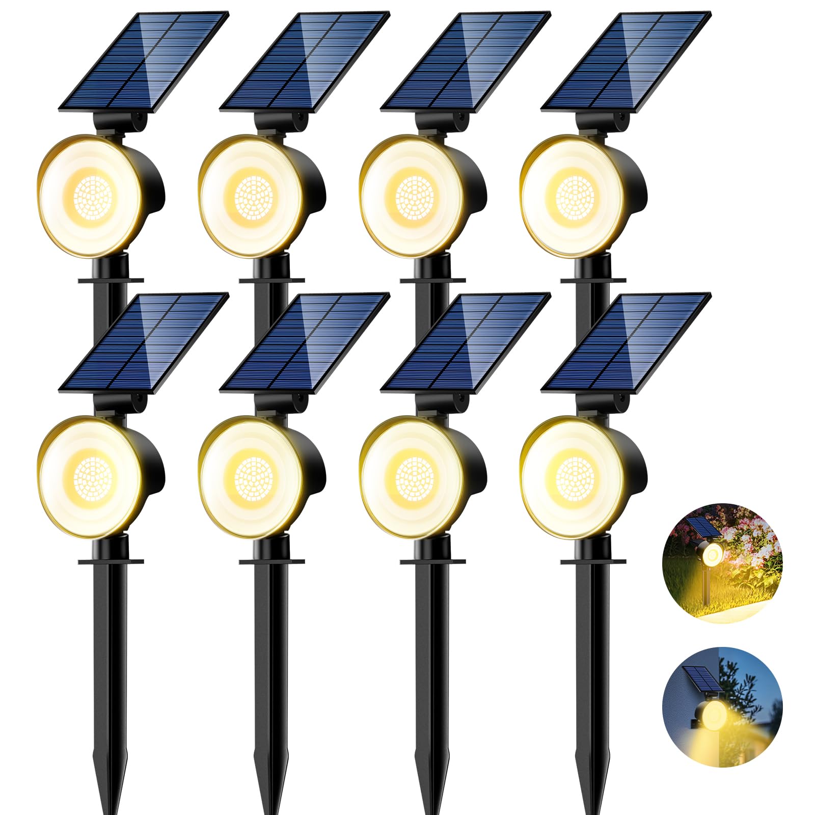 nipify Solar Spot Lights 4-Pack Warm White