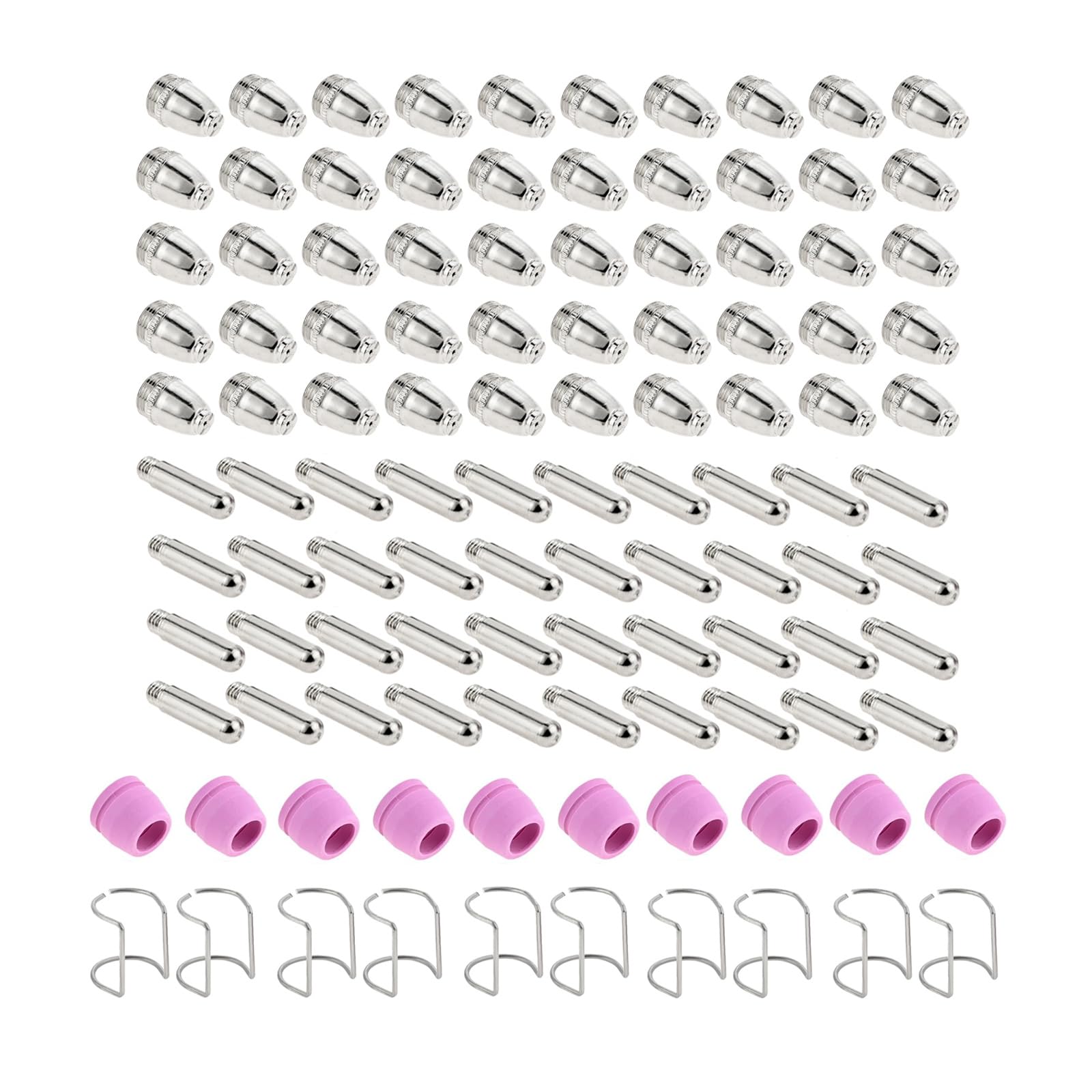 Mtsooning 100PCS SG-55 AG-60 WSD-60 Plasma Cutter Cutting Torch Tip Nozzles Consumables Kit Replacement for STC750P Plasma Cutter WSD60 Plasma Torch
