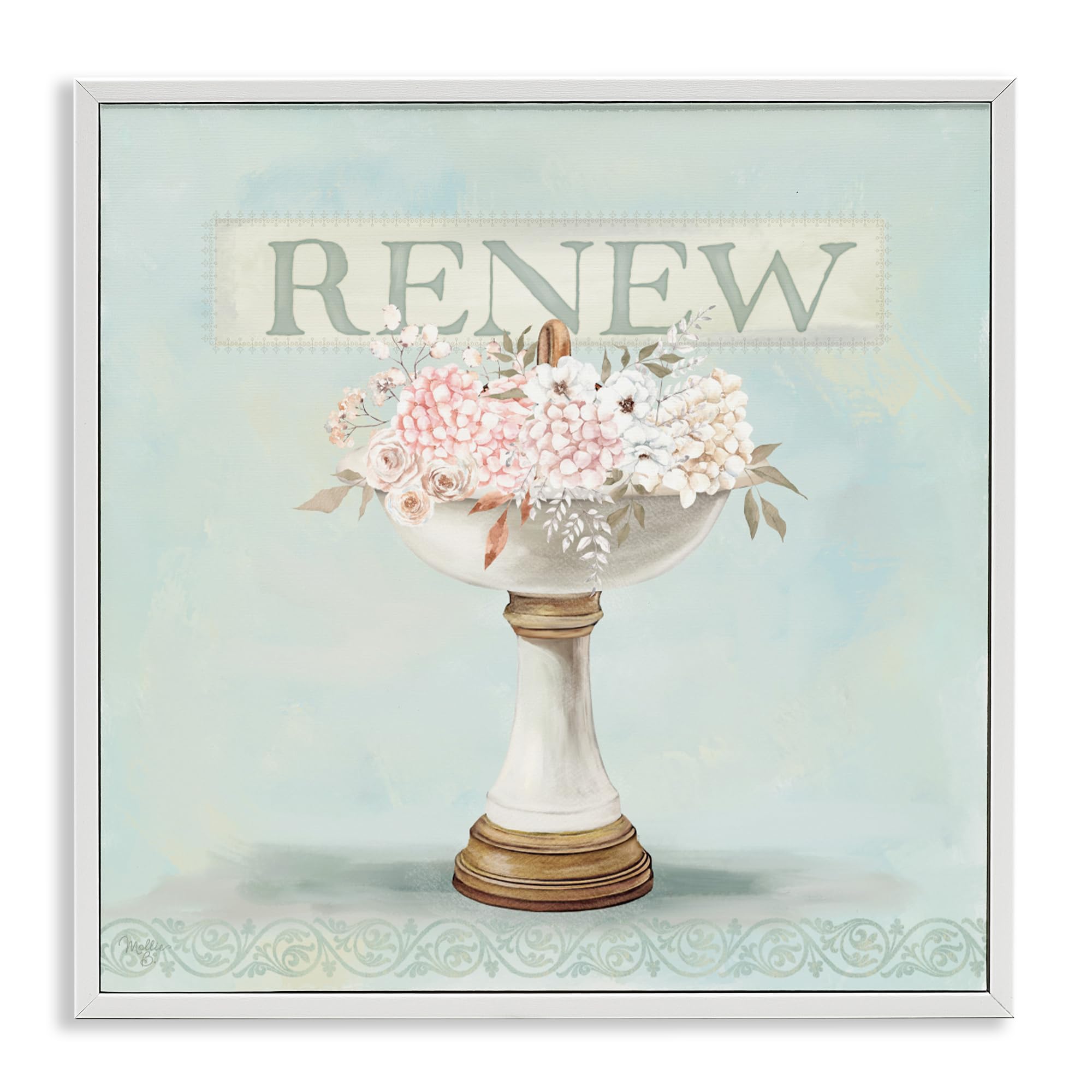 Poster encadré Renew Floral Sink facile à accrocher pour habiller un mur vide