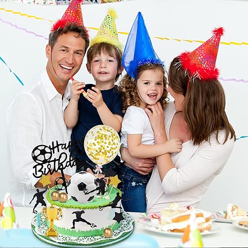 Miniatura 7 de 29 piezas de decoración de pastel de fútbol de cumpleaños decoración de pastel de fútbol jugador de pelota deportiva decoración de pasteles para