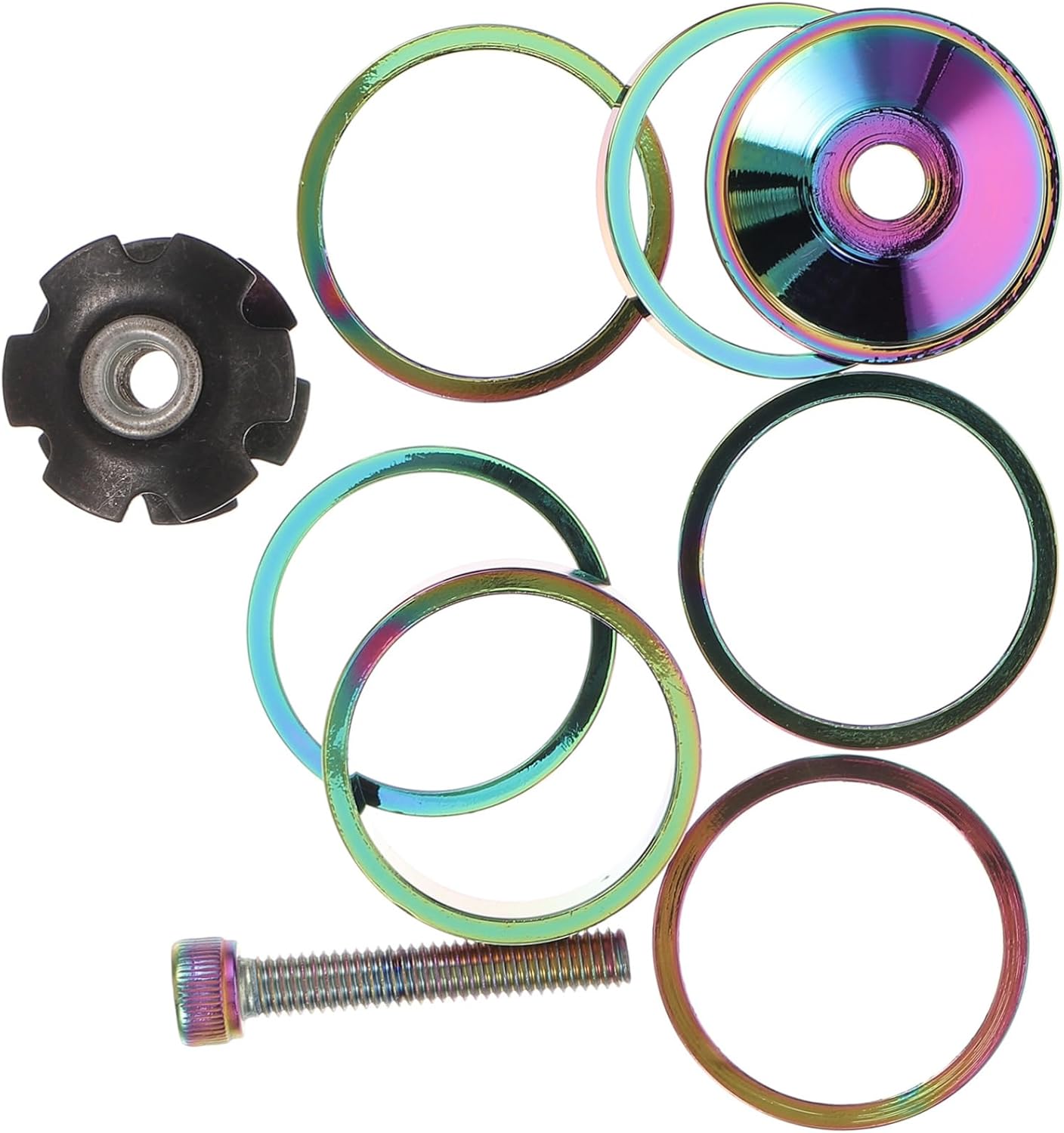 POPETPOP Sturdy Head Spacer Head Spacers Bike Chain Tool Small Washer Spacer Head Spacer Kit Bike Head Stem