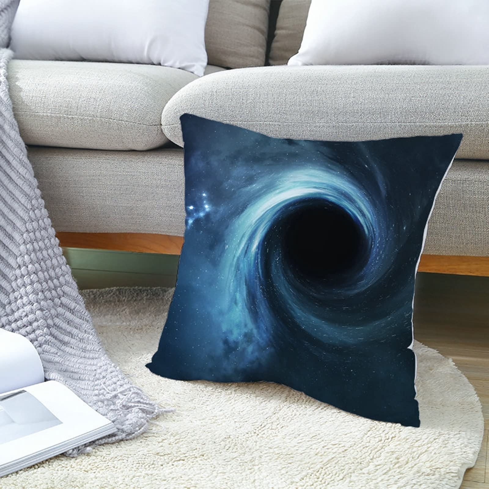 Federa Cuscino Cuscino Decorativo 40 X 40 Son Goku Moon Cotone Moon Works®, Nero, Unisize