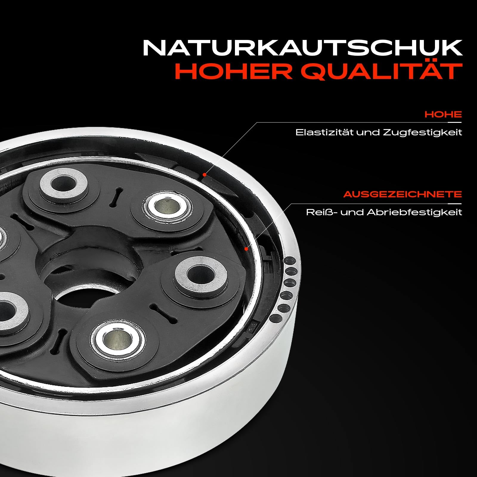 Frankberg Gelenkscheibe Hardyscheibe Hinten Kompatibel mit A3 2003-2013 Octavia II 2004-2013 Superb II 2008-2015 Golf V 2004-2008 P.a.s.s.a.t 2005-2014 Replace# 1K0521307A