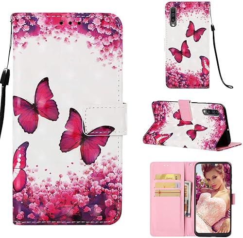 JEFENCOP handyhA lle fA r Samsung Galaxy A50 Handytasche leder Gemalt Wallet hA lle Stand Funktion KartenfA cher Geldfach Magnetverschluss Handschlaufe Sideflip SchutzhA lle fA r Samsung Galaxy A50