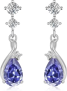 タンザナイト ピアス レディース ゆれる 人気 12月誕生石「優雅さの化身」 金属アレルギー対応 錆びないピアス 揺れる おしゃれ 大粒です クリスマスプレゼント 記念日 誕生日 プレゼント 彼女