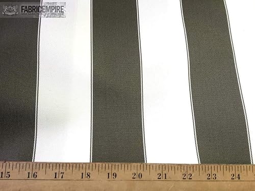 Miniatura 4 de Lienzo impermeable para exteriores con bordes de 60 pulgadas de ancho, tela vendida por The Yard (blanco aguamarina, borde de 2 38 pulgadas)