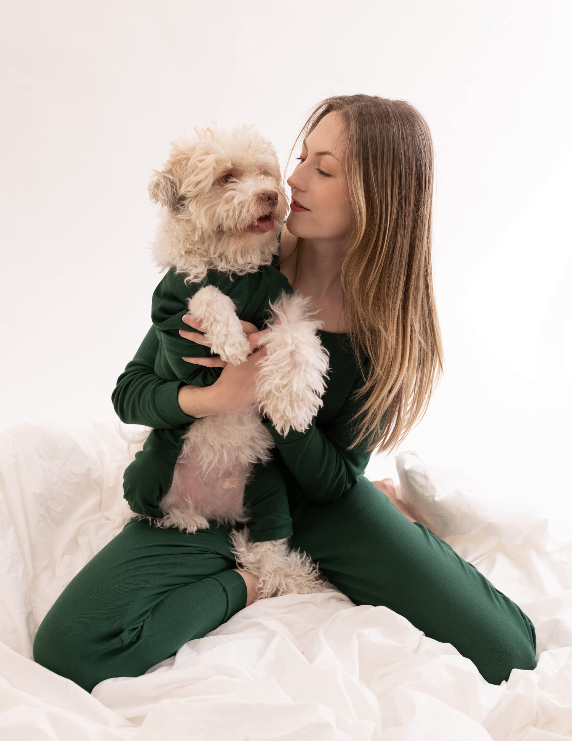 Leveret Damen Pyjama-Set, einfarbig, 2-teilig, 100 % Baumwolle, Größe XS bis XL