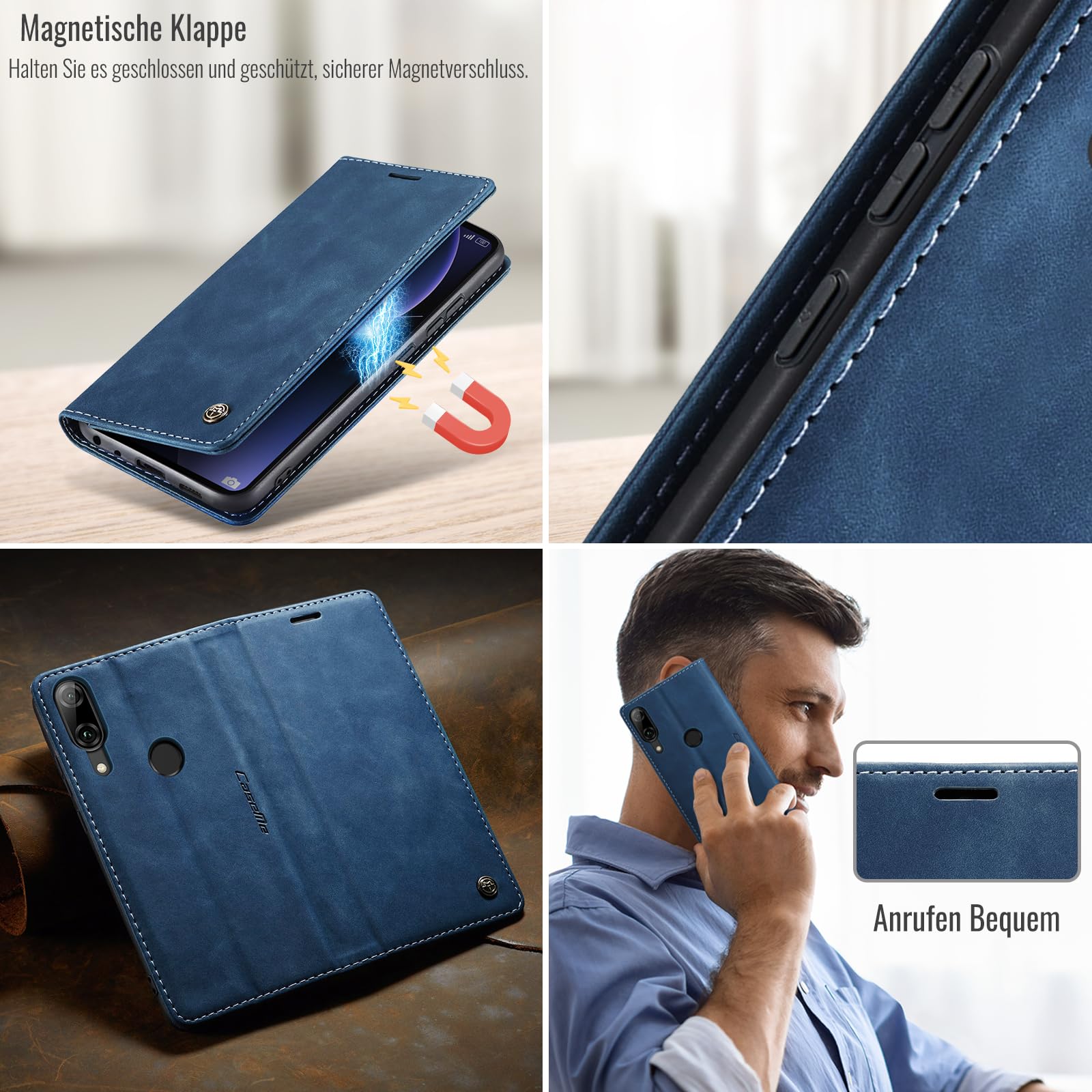Huawei P Smart Pro Custodia Libro in Cover per Cellulari
