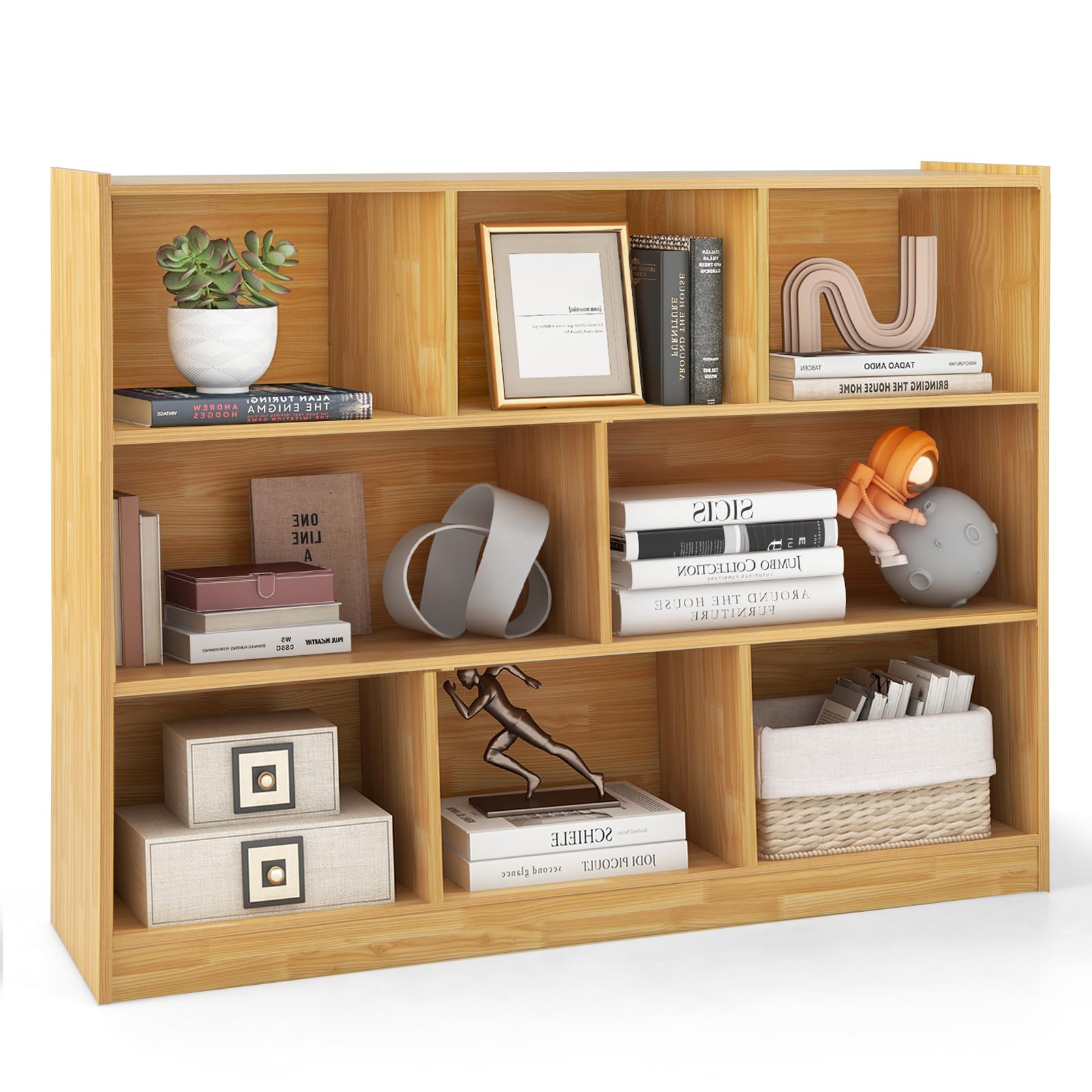 Amazon.com: SILKYDRY Cubes Organizer Bookcase, Low Bookshelf with 
