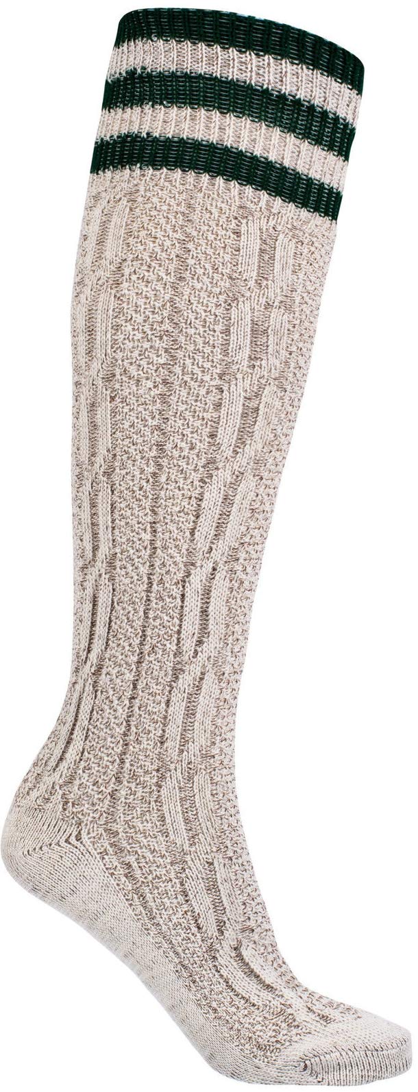 Mens Bavarian Oktoberfest Causal Lederhosen Socks Pairs White & Brown Mix 2 Pieces