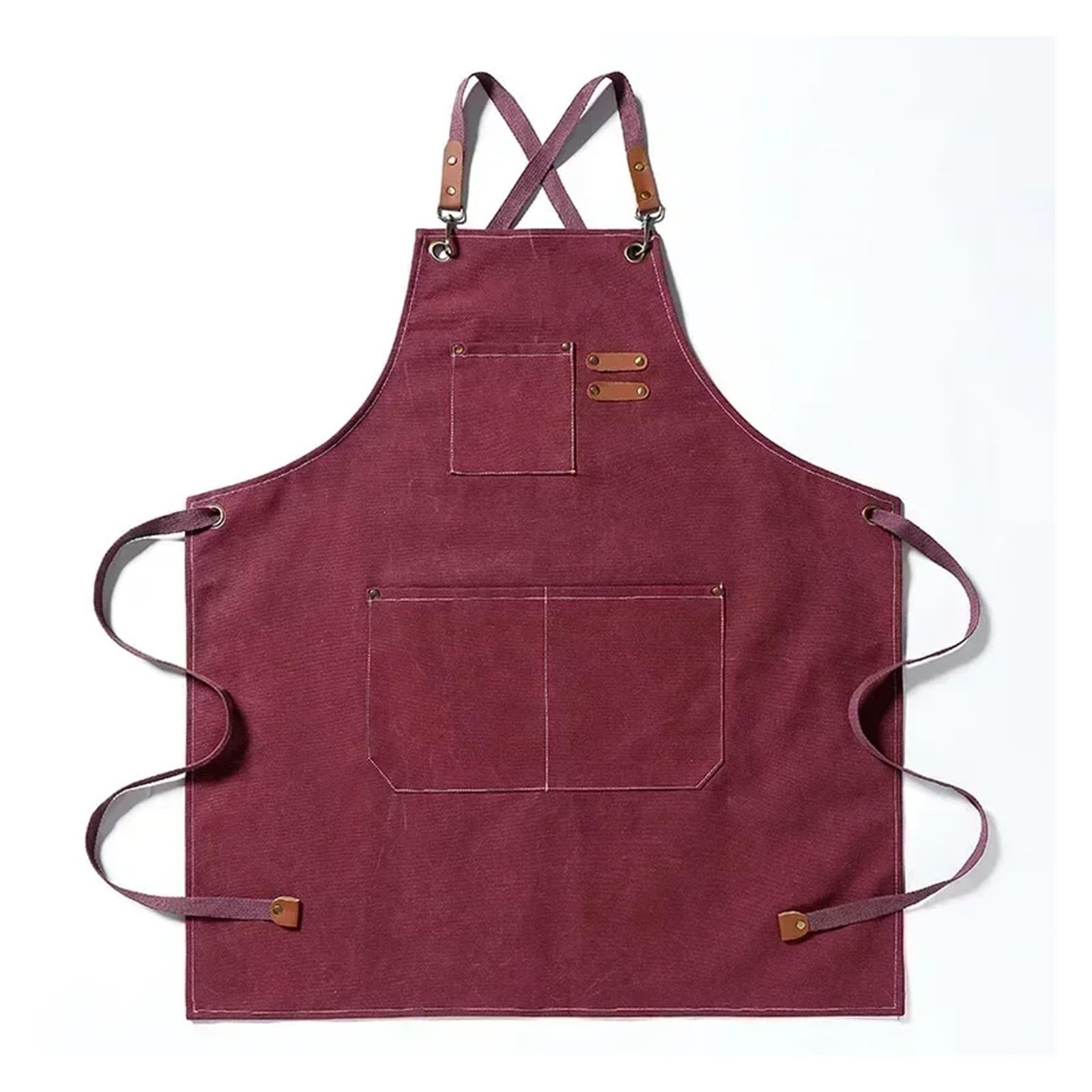 Edede Women's Roze Welding Apron, Apron Fashion Canvas Kitchen Aprons Work Apron For Restaurant Bar Shop Cafes Studios(Roze)