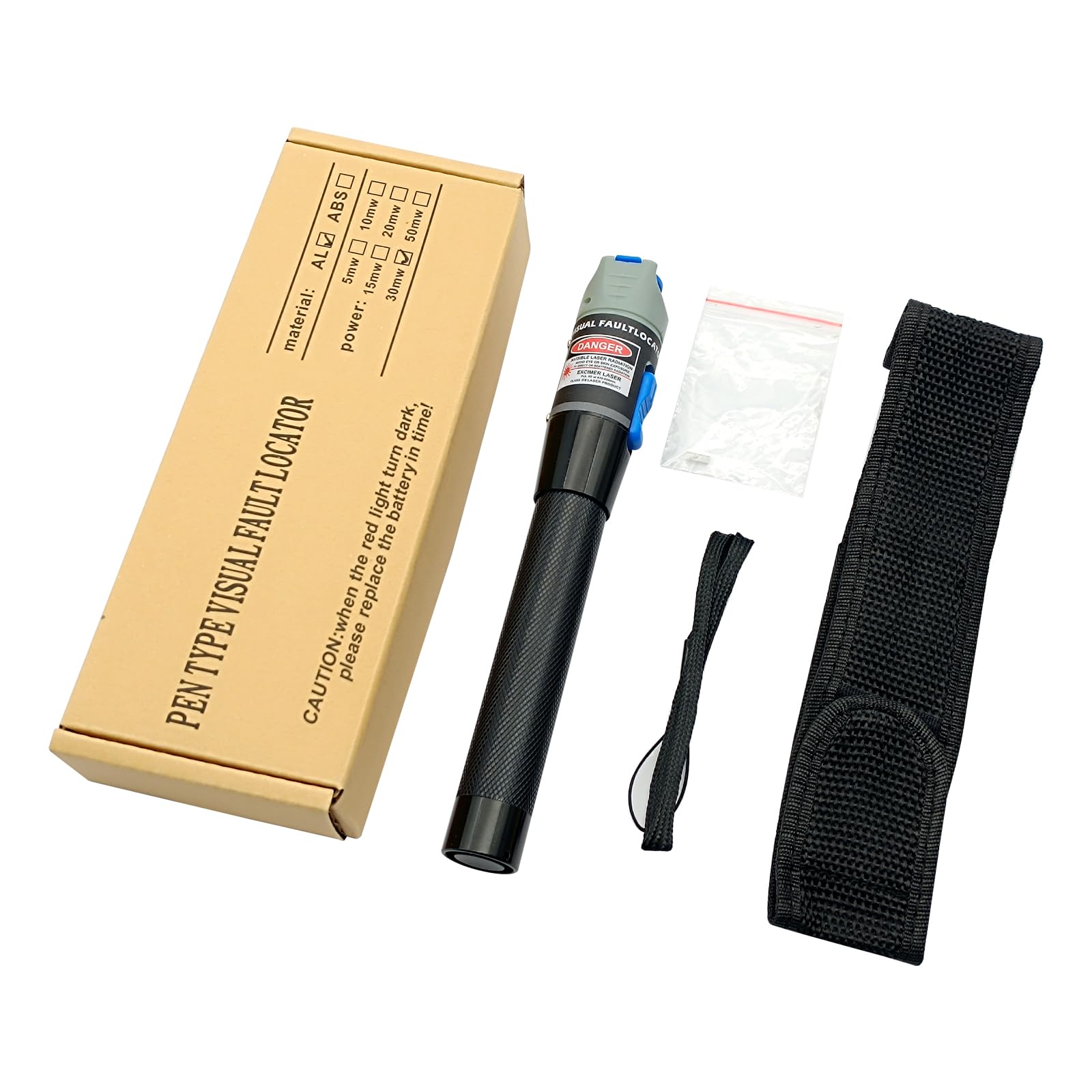 ipolex 10mW Pan Tipo plastiche Visual Fault Locator (VFL) Fibra ottica Cable Tester Meter con connettore da 2,5 mm10km Per Fiber Fault Finding