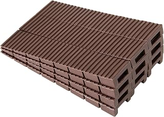 ZZJMCH 12-Pack Brown Plastic Shims for Leveling Furniture, Toilets, Doors, Windows - Stackable Snap-to-Fit Wedges with Extreme Weight Capacity