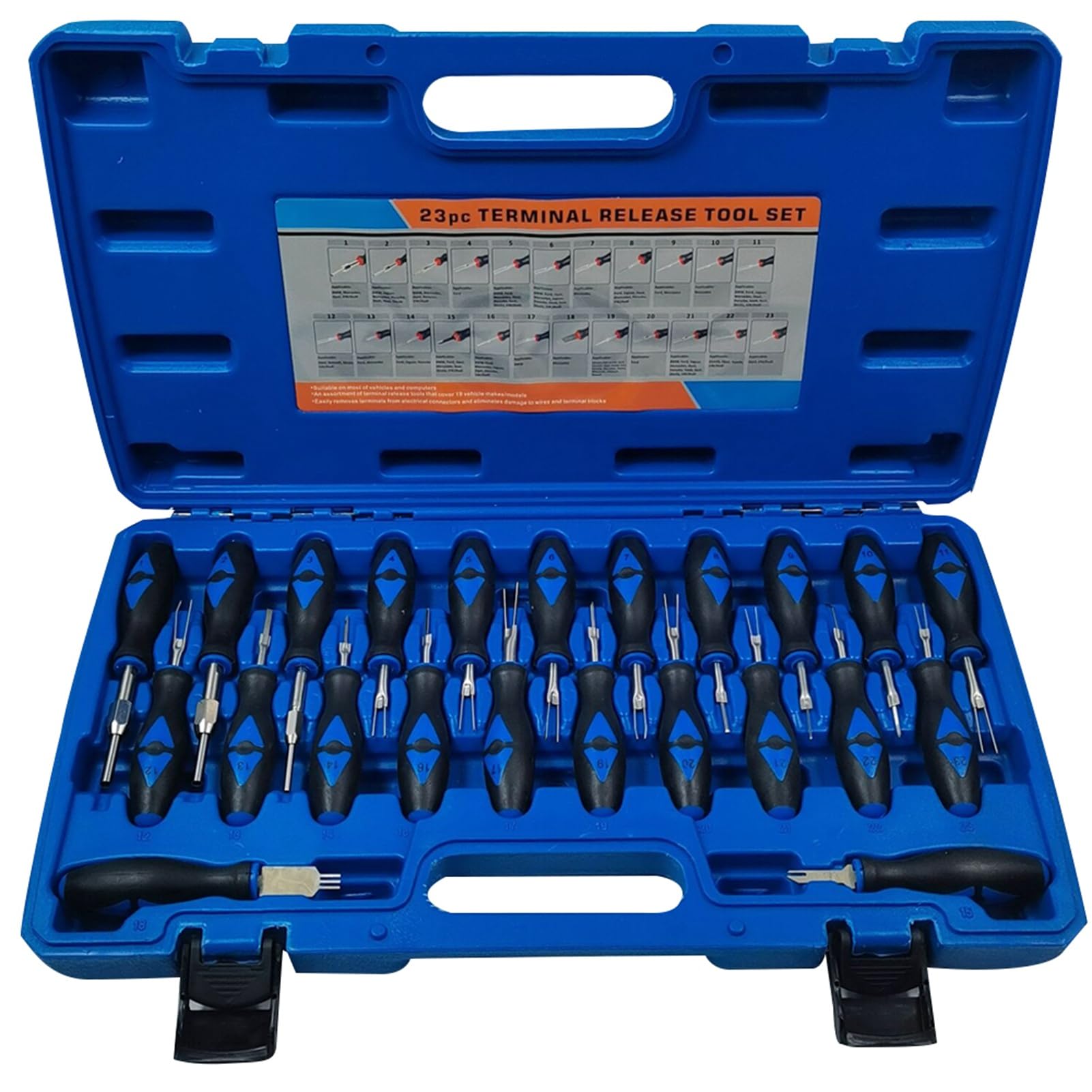 YWBL-WH Kit de Herramientas de Extracción de Terminales con Puntas de Acero Inoxidable, Juego de Herramientas de Expulsión de Terminales, Herramienta de Extracción de Conectores de