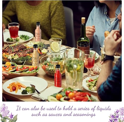 Miniatura 7 de Mini botellas de licor de boda Take a Shot We Tied The Knot Shot para invitados, 1.7 onzas líquidas, botella vacía reutilizable de plástico con