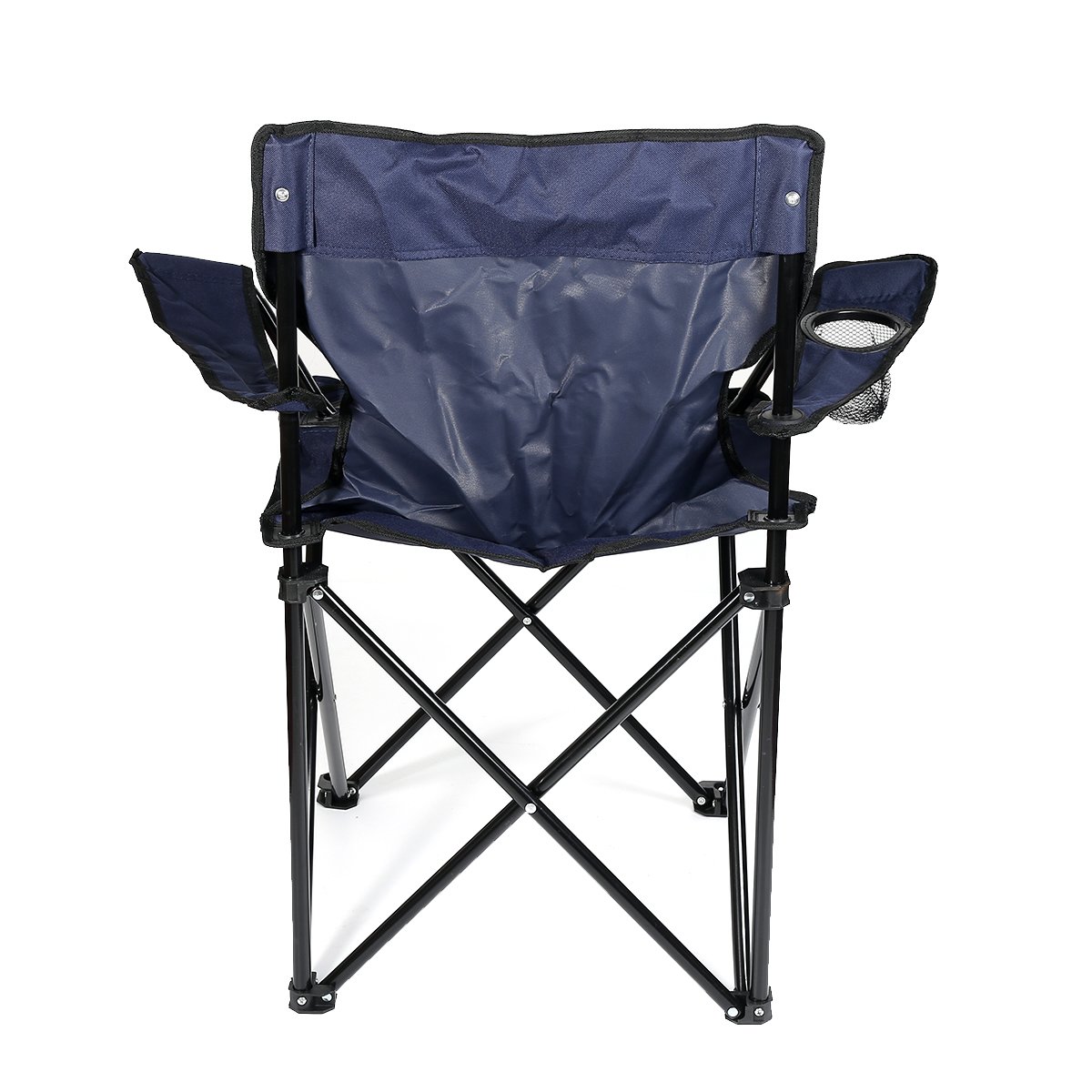 Kevo Chaise de Camping - Chaise de Camping Pliante Convenant aux Festivals, à la Plage, au Camping, à la pêche, etc. Porte-gobelet dans l'accoudoir - Bleu marine-2PC