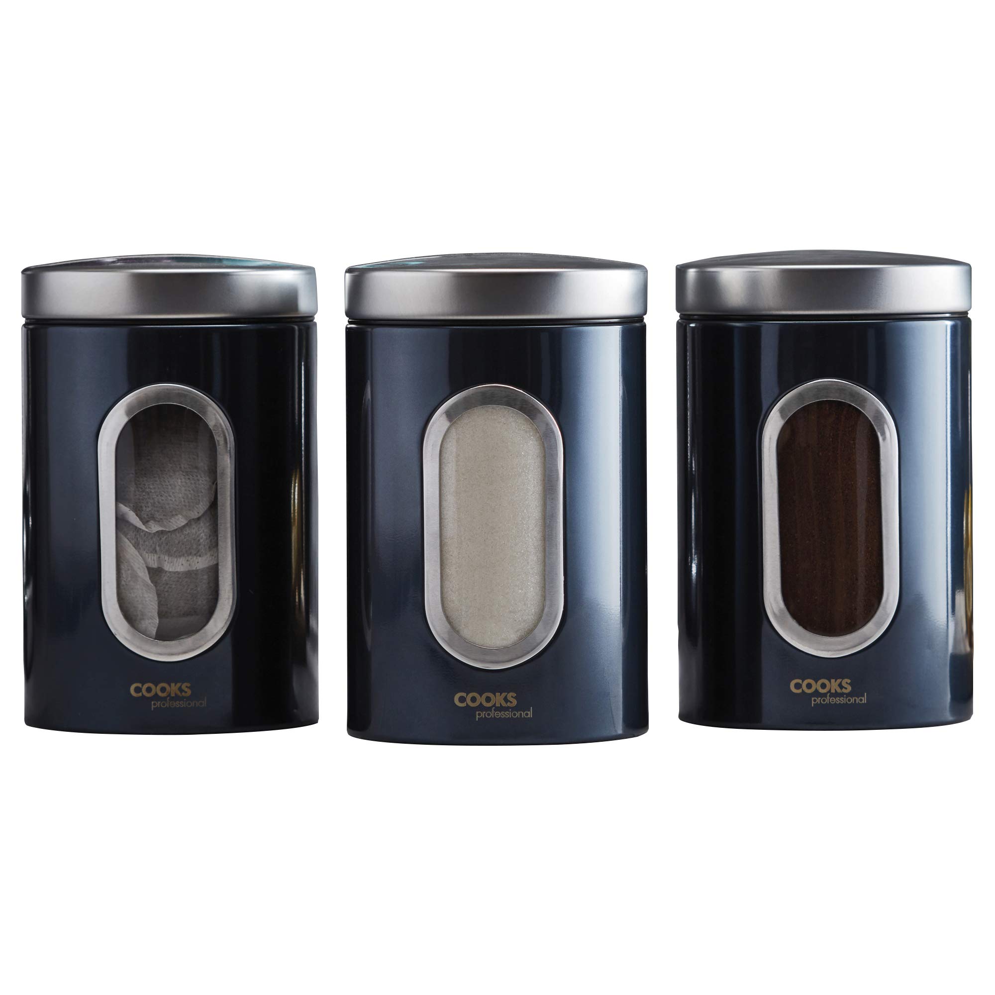 Cooks Professional Tea Coffee And Sugar Storage Set Piece