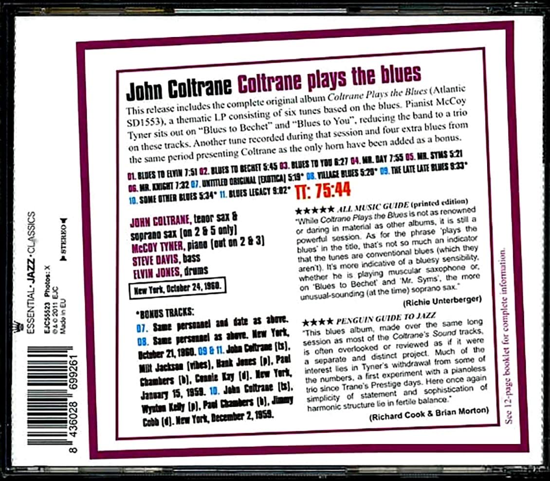 Coltrane Plays The Blues + 5 Bonus Tracks