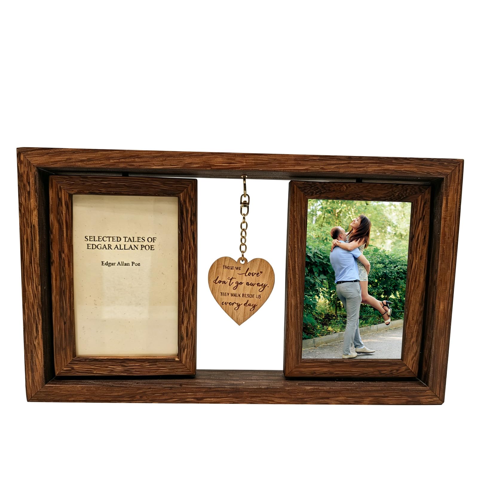 Memorial Photo Frame, Rotating Photo Frames, Sympathy Gifts for Loss of Loved One, Bereavement Gifts (36 * 21CM)