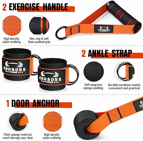 Miniatura 4 de Bandas de resistencia pesada para entrenamiento, bandas de ejercicio de 300 libras con asas, bandas de entrenamiento para hombres, juego de bandas