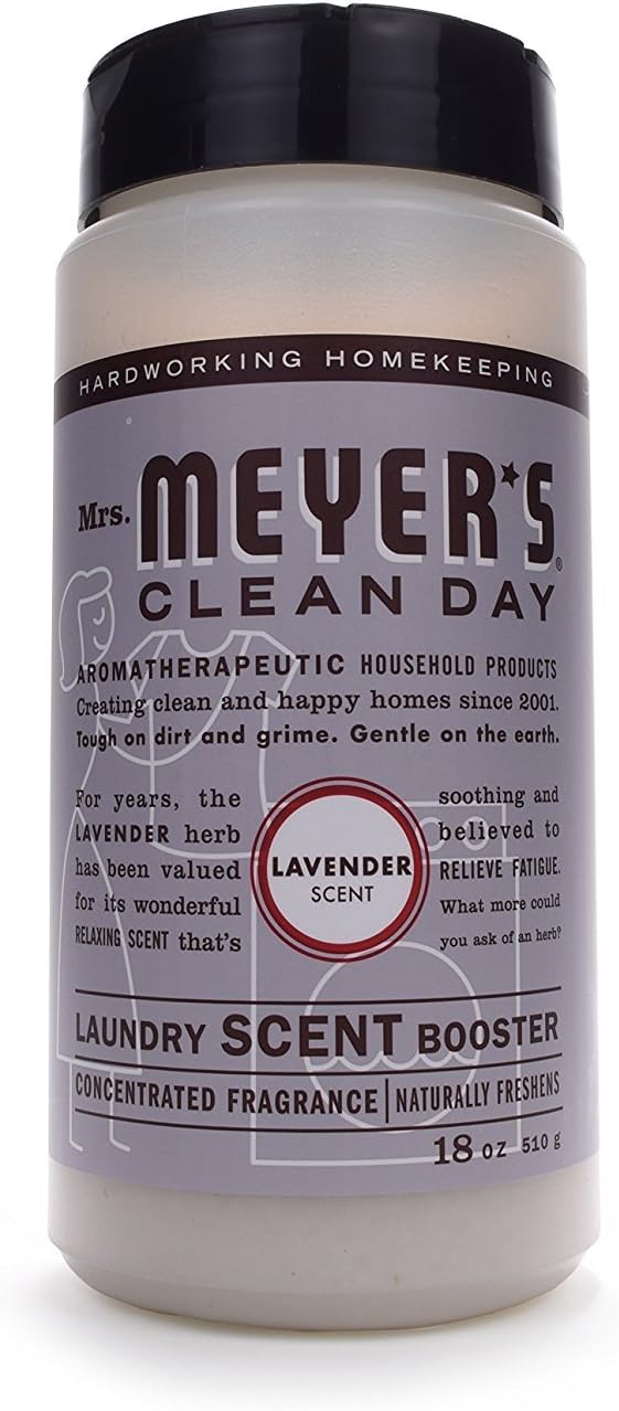MRS. MEYER’S CLEAN DAY Laundry Booster, Pair with Liquid Laundry Detergent or Detergent Pods, Lavender, 18 oz