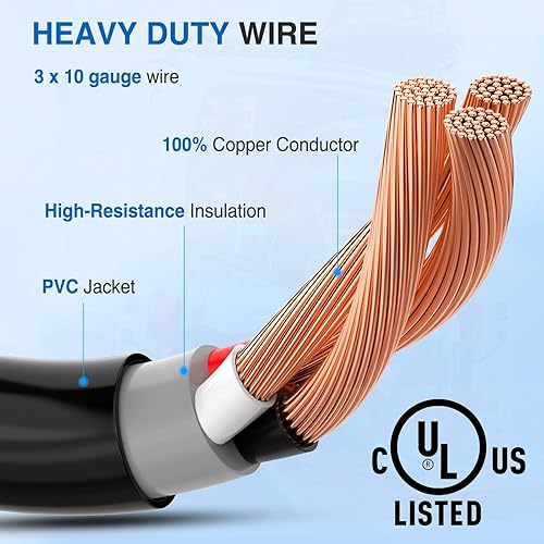 Miniatura 69 de Nilight Cable adaptador de cargador EV de 50 amperios a 50 amperios de 4 clavijas de cobre puro 250 V para soldador, conversión de enchufe Enchufe