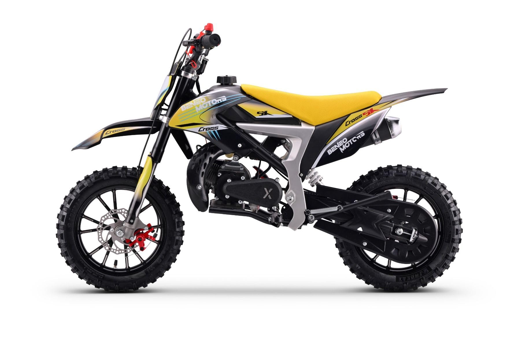 Motocross per giovani piloti Beneo Motors CROSS SX Giallo - 50cc Dirtbike Dirt Bike CrossBike CrossBike Dirt Bike CrossBike 50cc Pitbike PocketBike Motocross Moto Motorbike