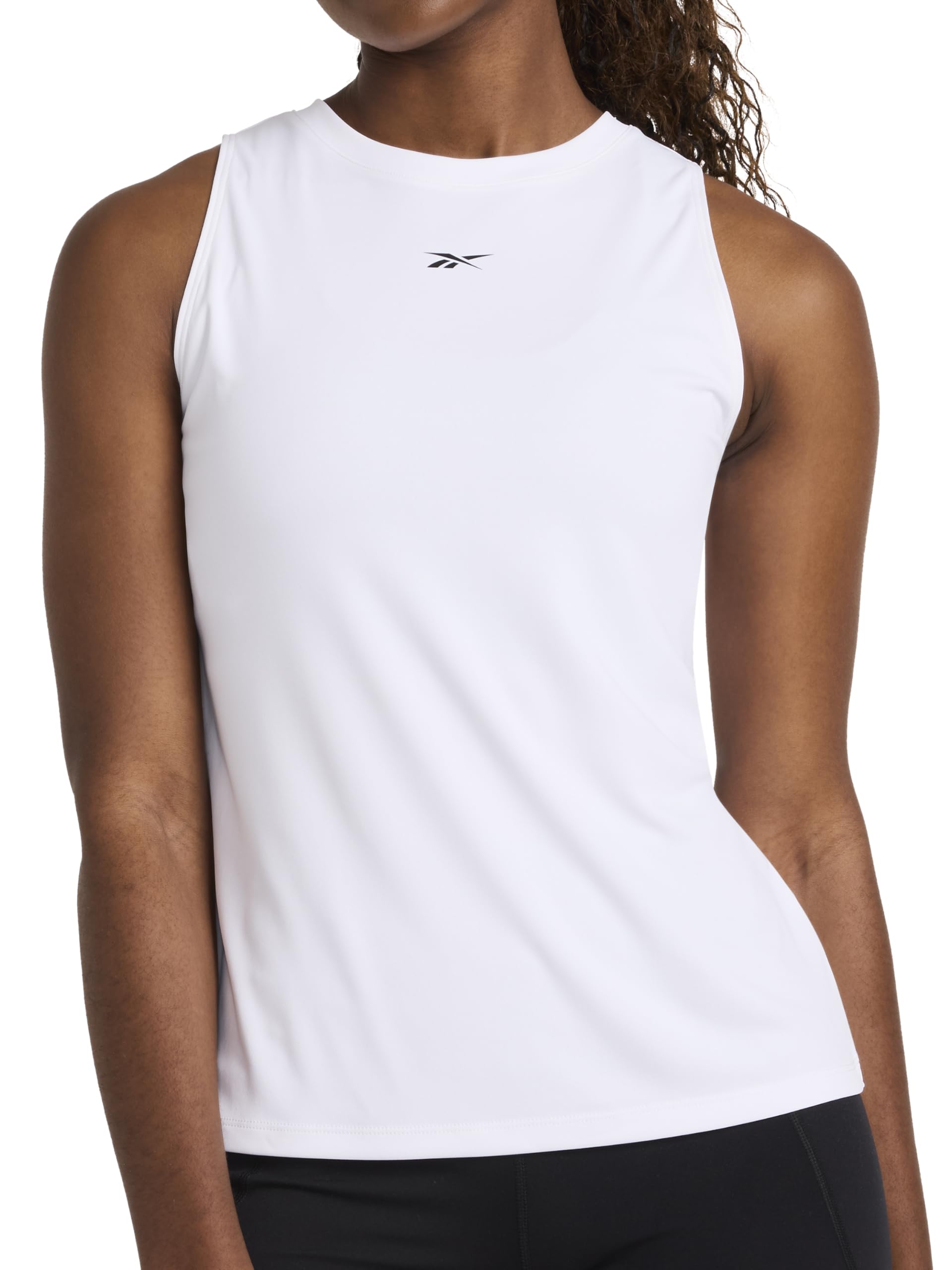 Reebok Women's White Apparel Id Train Tech Crewneck Tank Top, S