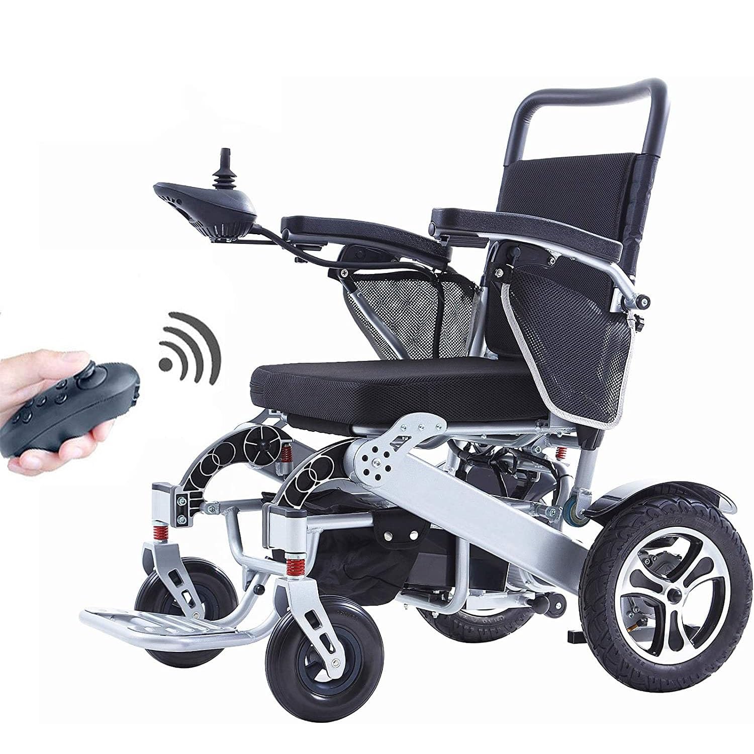Carrozzina elettrica, 250W doppio motore, Con funzione di ripiegamento automatico a distanzaCarrozzina elettrica pieghevole Adatta per anziani disabili raggio di crociera 12,42 (in) Carico massimo: 33