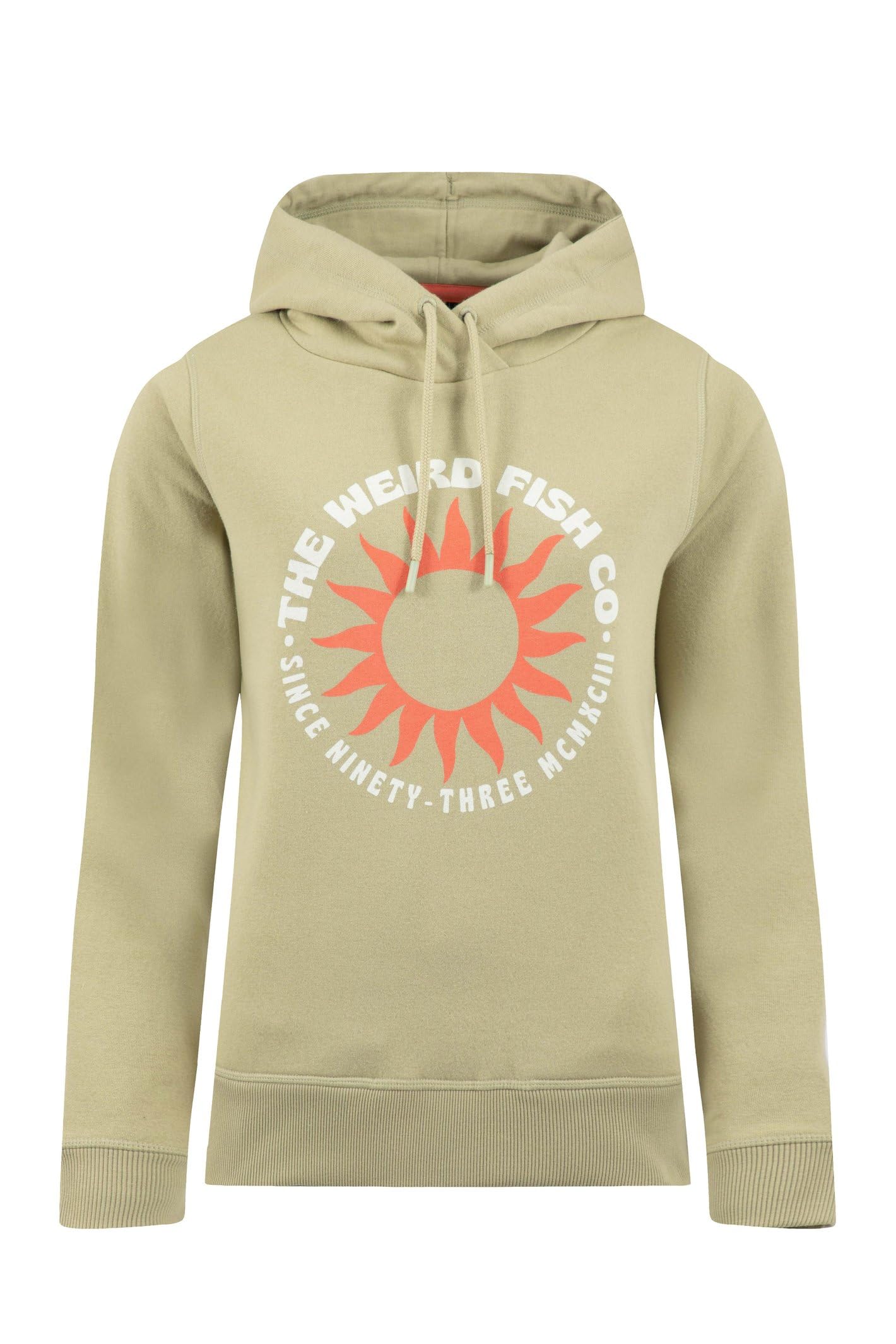 Weird Fish Women's Kira Graphic Popover Front Print Hoodie in Pale Green | Size: 12