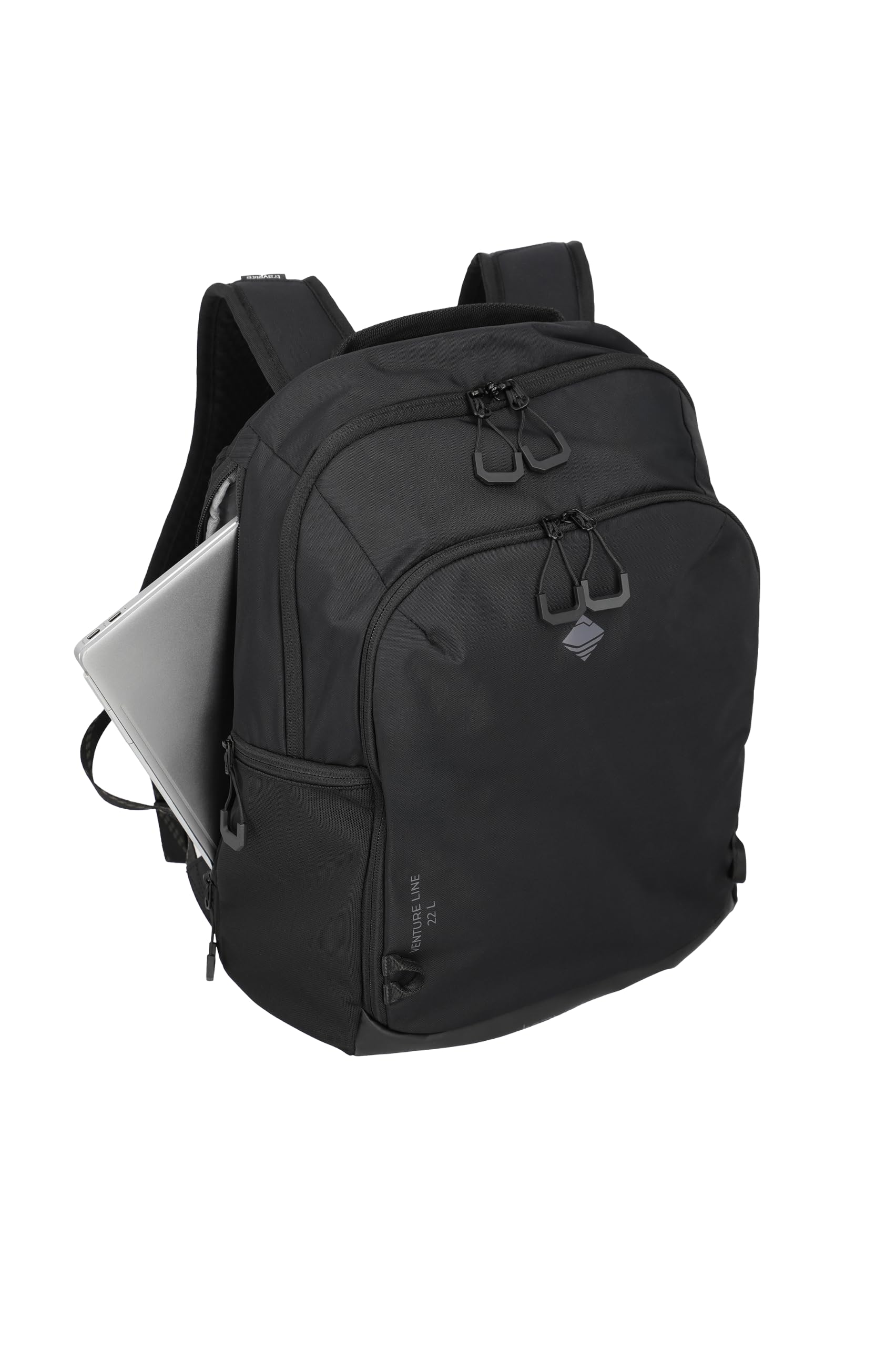 Travelite Rucksack VENTURE LINE Größe M, 22 Liter, Laptop bis 15,6 Zoll | Reiserucksack aus robustem Nylon mit Aufsteckfunktion, Handgepäck fürs Flugzeug, Daypack für Damen & Herren, Business & Uni