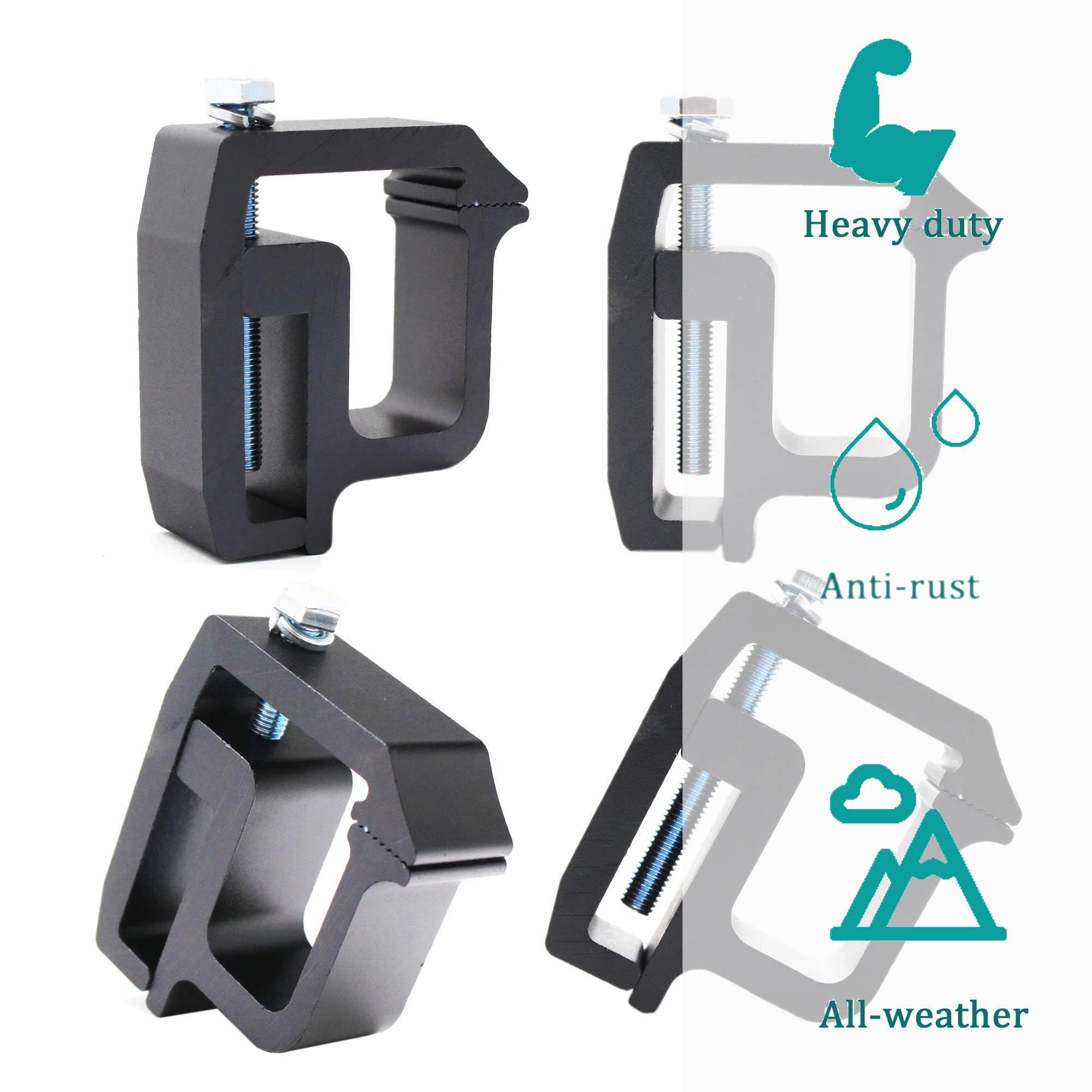 Camper Shell Mounting 4-Pack - Heavy Duty Aluminum Clamps For Camper ...