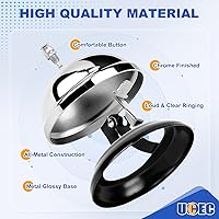 Vista 2 de UCEC Campana de escritorio para servicio, letrero de timbre, campana de cena para el interior, campana de llamada y campana de doble cara, sin