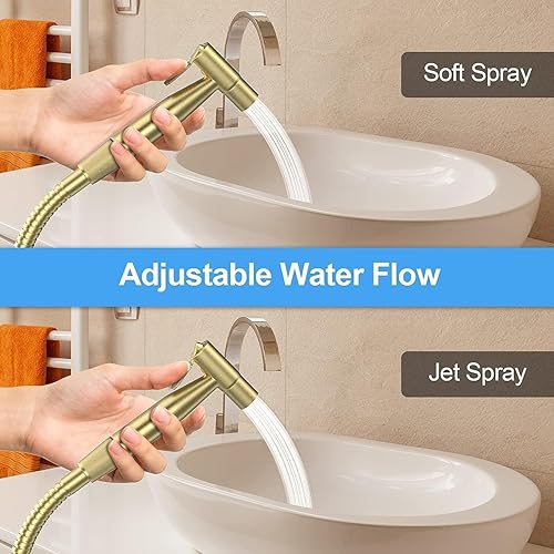 Miniatura 3 de Accesorio de rociador de bidé de mano para inodoro, kit de rociador de chorro para lavado femenino y pañal de bebé, control de presión de agua