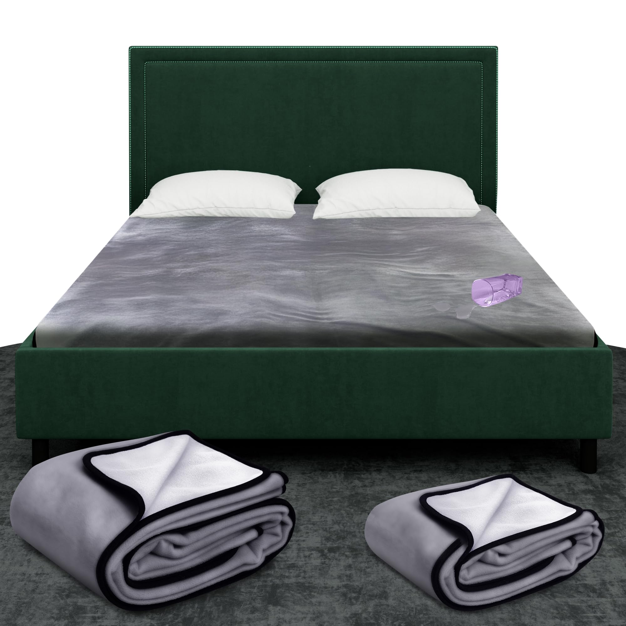 Premium Waterproof Blanket for Bed or Couch, King Size Blanket for Adults & Pets/Dogs, Super Soft Noiseless Mattress Furniture Protector, Reversible + Gift Included for Any Occasion