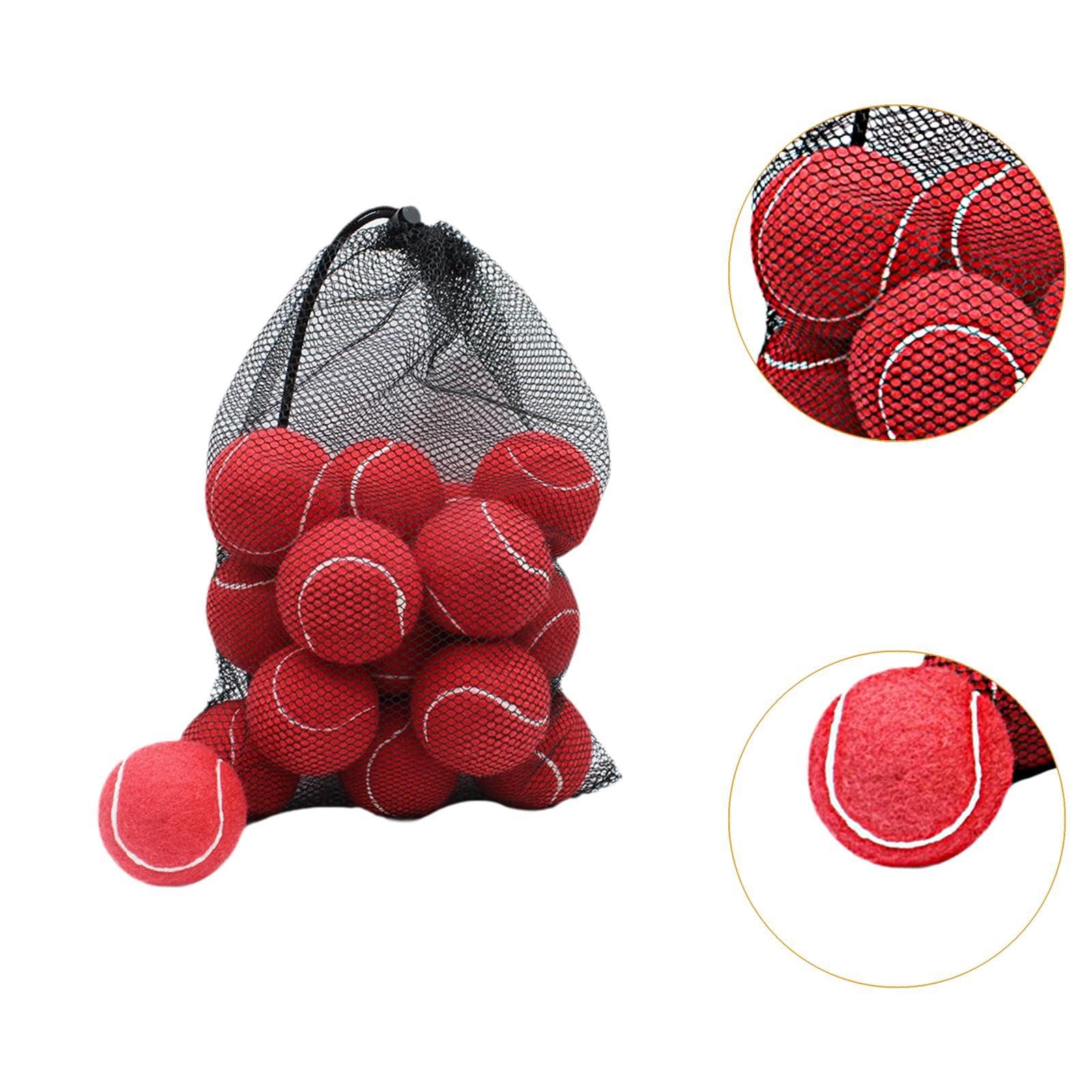 18 Stück Tennisbälle Übungsbälle Trainingsbälle Ballsportbälle Elastisch Aus Kautschukfilz für Mannschaftstraining Hundespiel Beschäftigung Outdoor FA