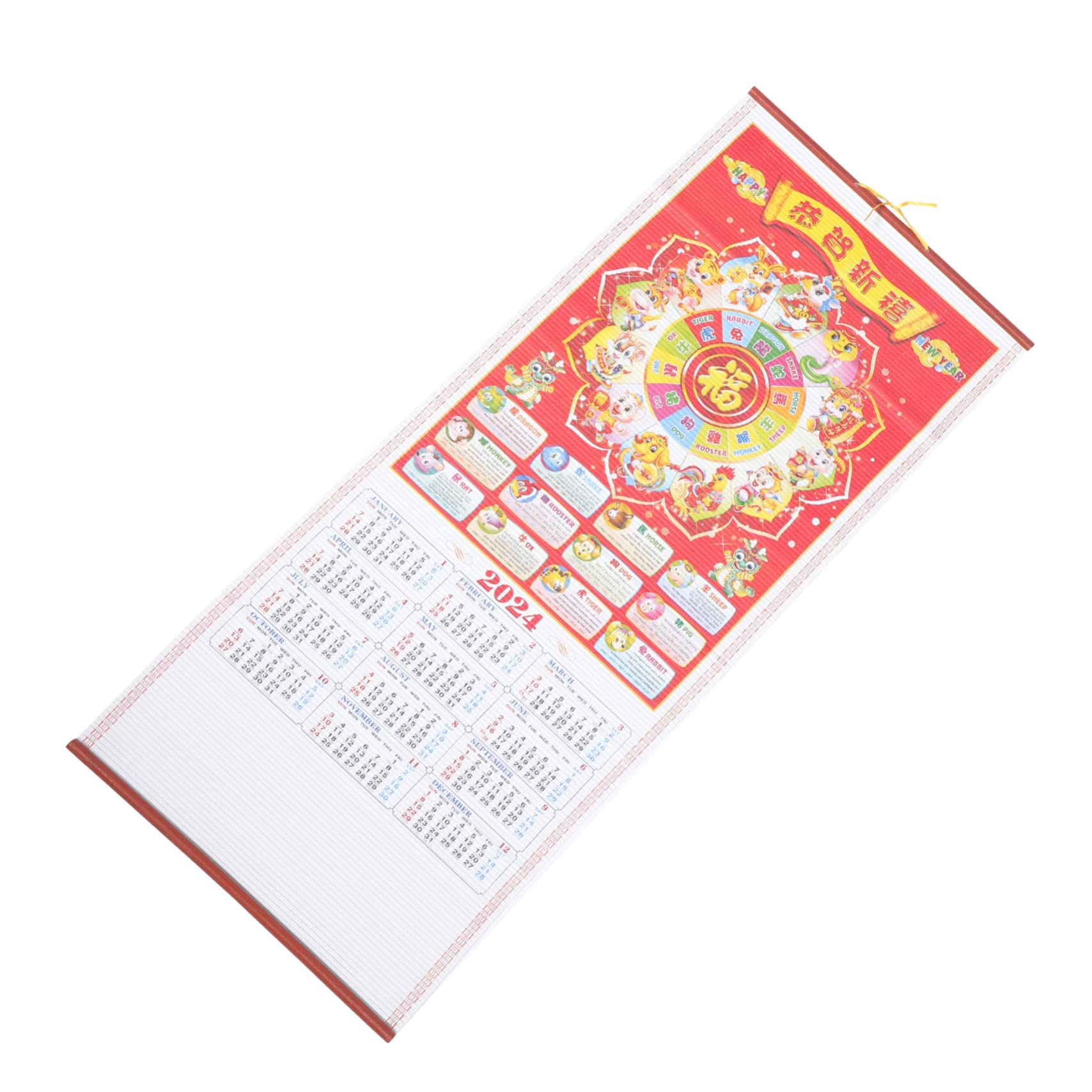 Tofficu Calendario Familiare Da Parete Con Elementi Cinesi 5 Pezzi 2024 Per Eventi Lunari