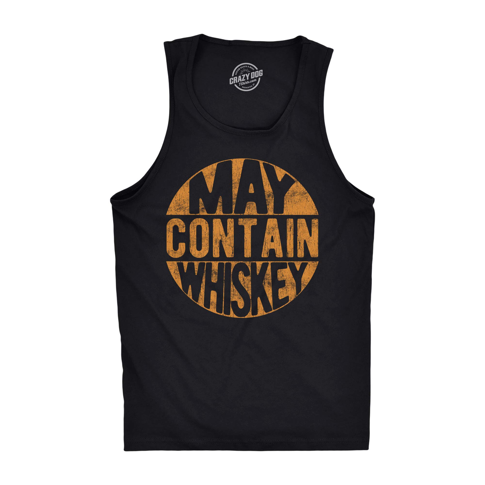 Mens Fitness Tank May Contain Whiskey Tanktop Funny Liquor Drinking Party Graphic Sleeveless
