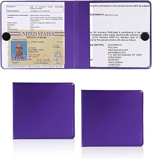 2 PCS Car Registration and Insurance Holder, 10.6''×4.8'' Essential Auto Card Glove Box Organizer with Closure, Vehicle Interior Accessories Perfect for Documents, Cards