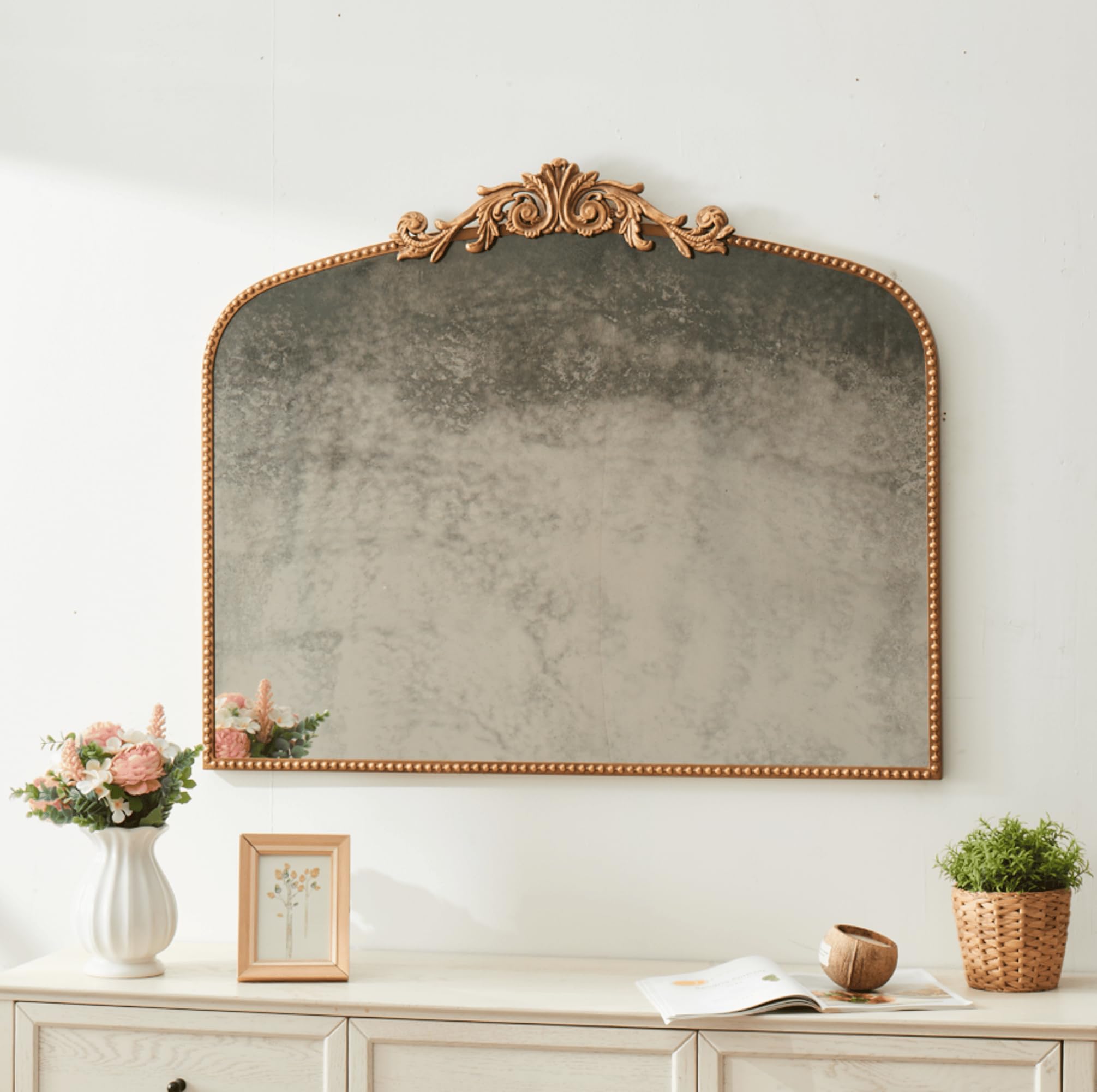 Amazon.com: SUWLIN Handmade Arched Antique Glass Mirror 40