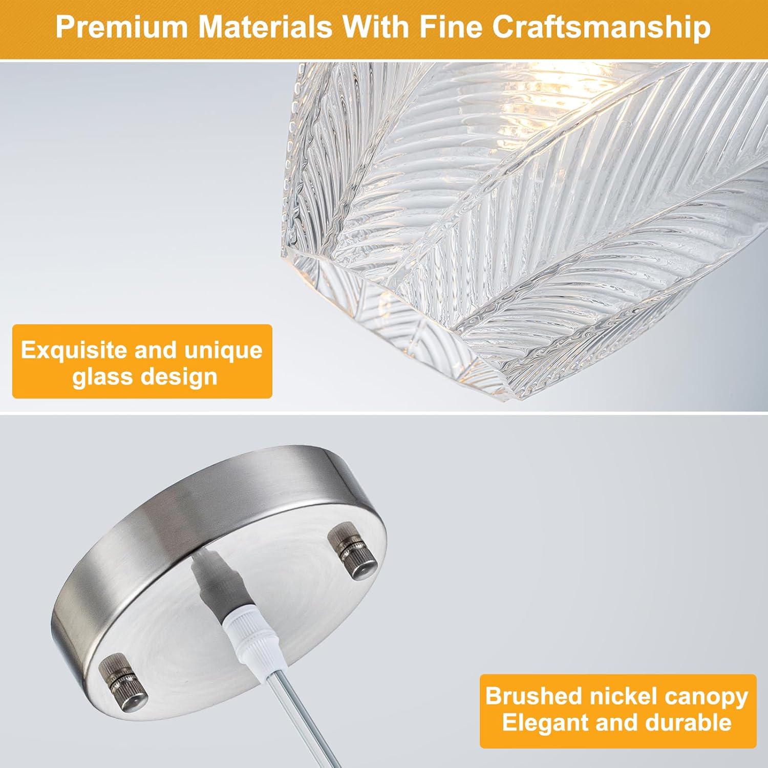 Ribbed Kitchen Light,Vintage Glass Pendant Light,Adjustable Ceiling Hanging Lights for Kitchen Island Dining Room Bedroom Hallway