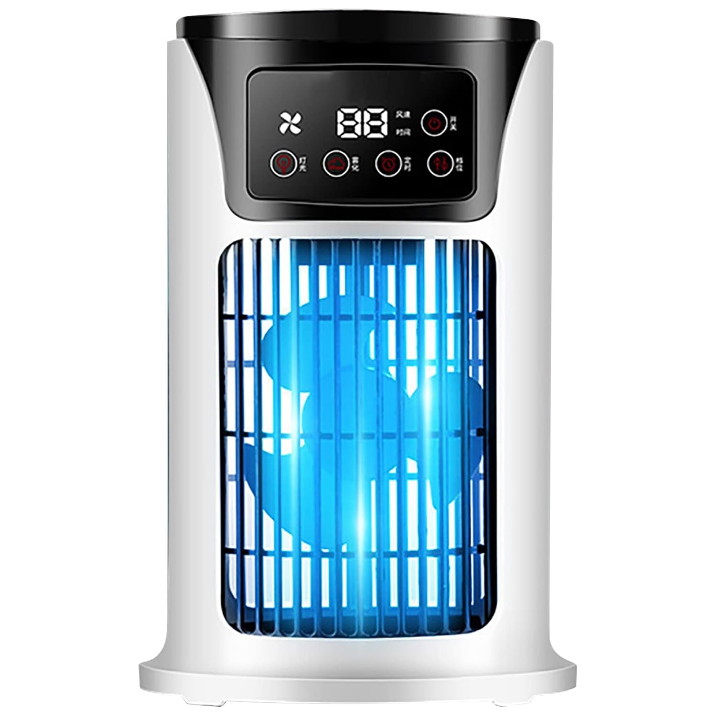 Xoeryoy Air Conditioner Fan, 6-Speed Portable Cooling Fan That Blows Cold Air with Mist & Night Light Quiet Operation 6-Hour Timer for Home Office Desk