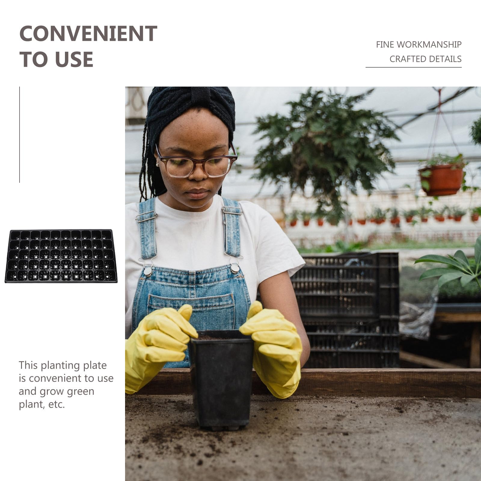 POPETPOP Cajas de Germinación de Plantas 10 Piezas Diseño Ligero y Ahorro de Agua para Germinación de Suculentas y Hortalizas