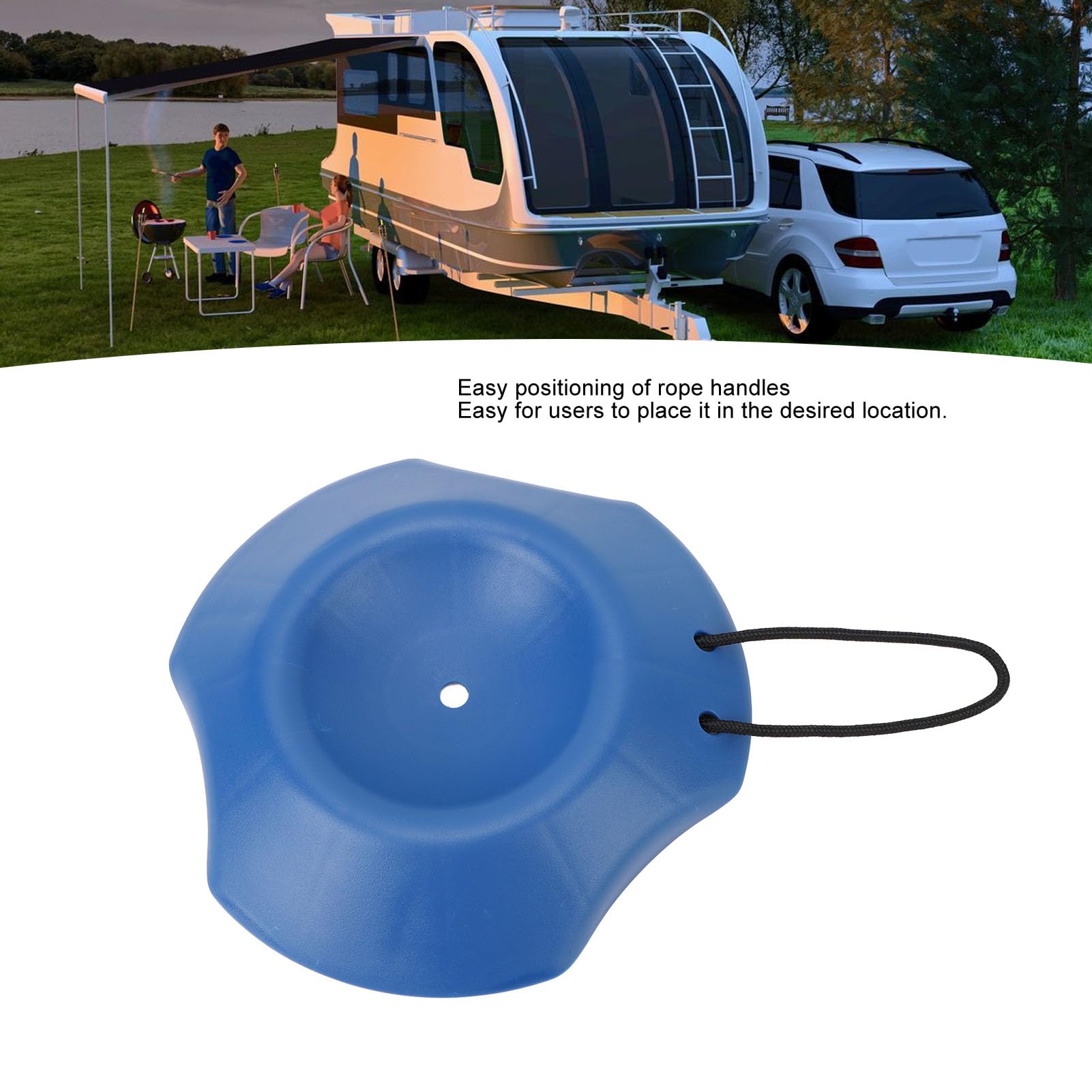 Rv Leveling Blocks PLUSUTV Visible Blue Trailer Stopper Tongue Jack Wheel Dock Chock Stabilizer Prevents Trailer Jack Wheels From Sinking Into Sand Grass Mud Supports 4400lbs - Easy To Position W Rope
