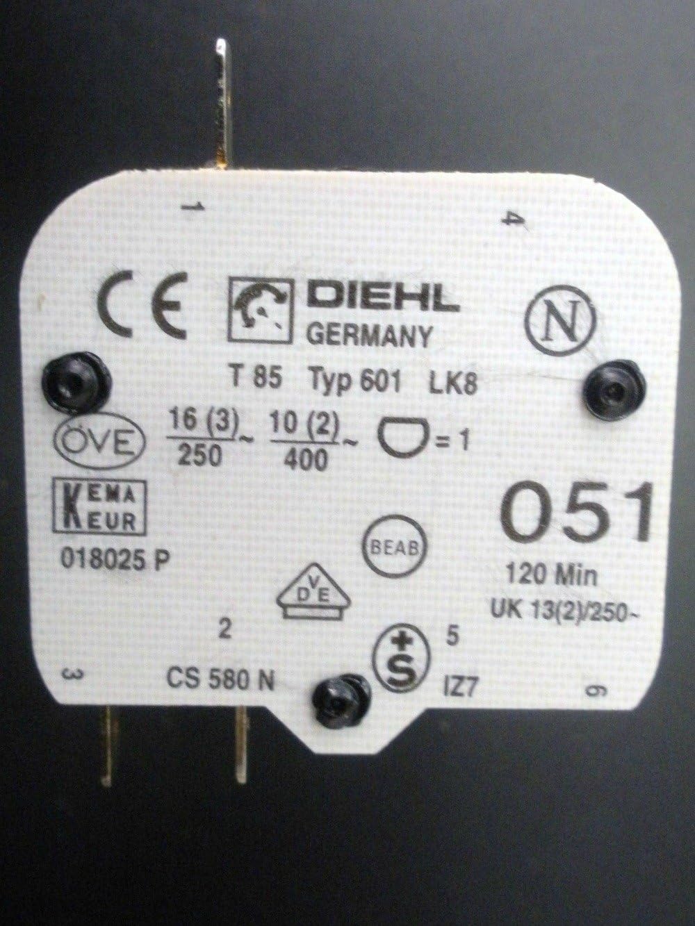 Diehl or Poltik Springwound Timer 120 MIN Tanning Bed Type 601 T85 SPDT