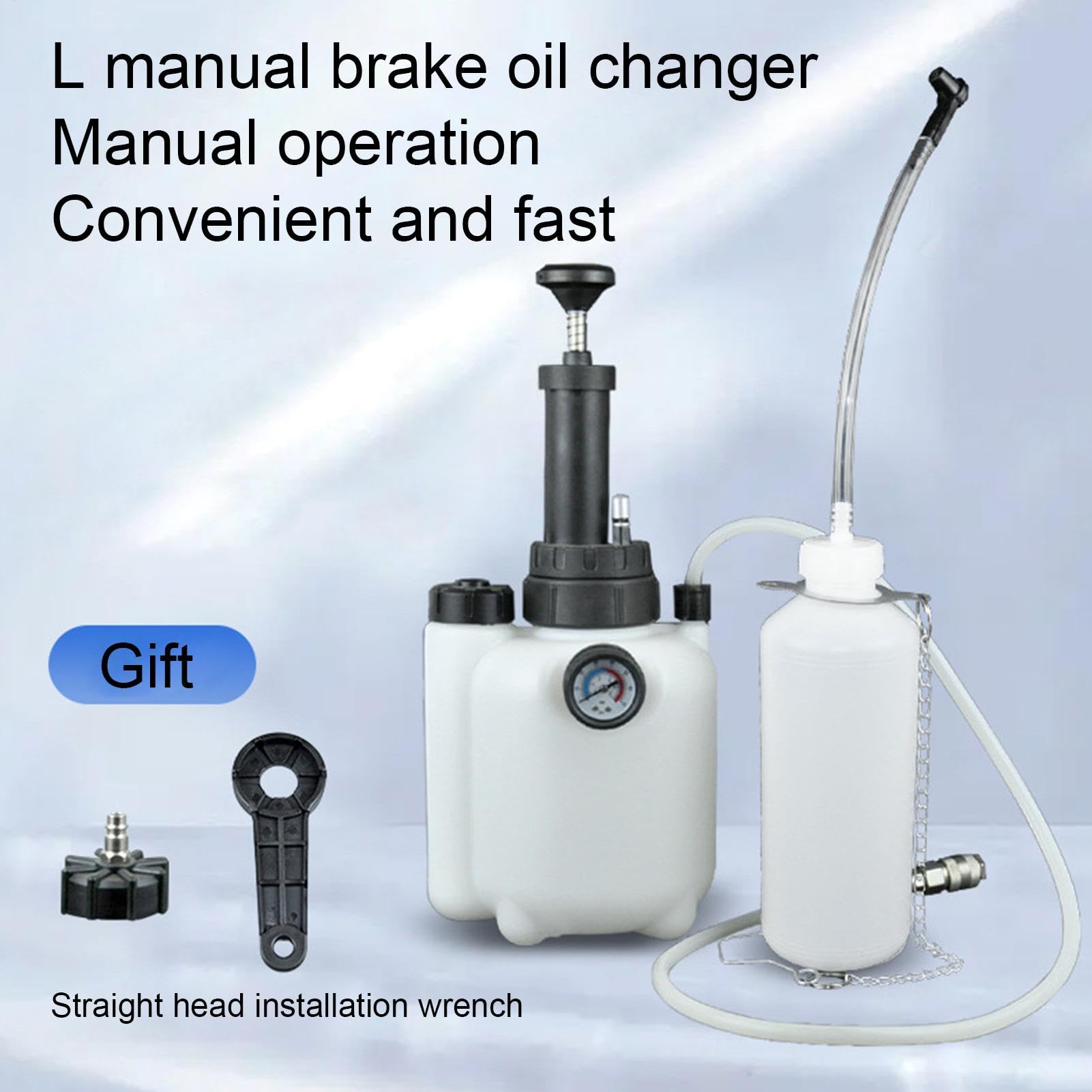 Brake Bleeder Kit, 3L Manual Vacuum Fluid Pump, System Bleeding Tools
